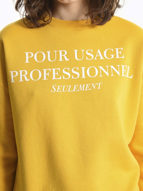 Message print sweatshirt