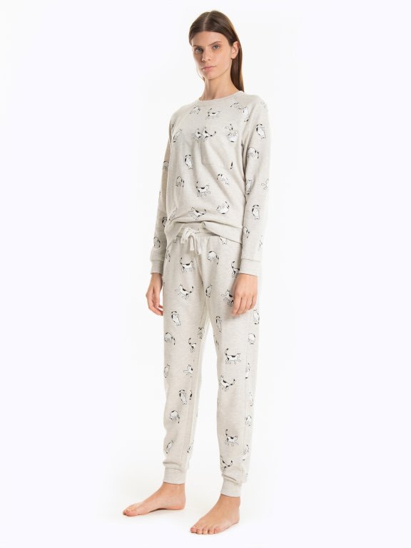 All over printed sweatpants