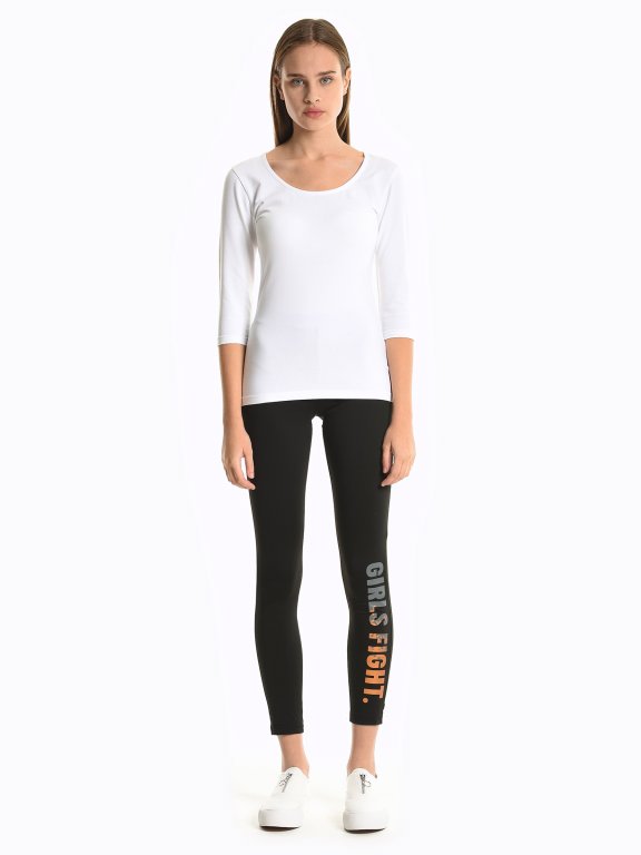 Leggings with message print