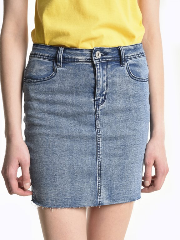 Mini denim skirt