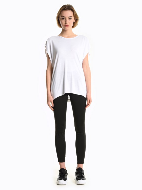 Leggings with coated side tape