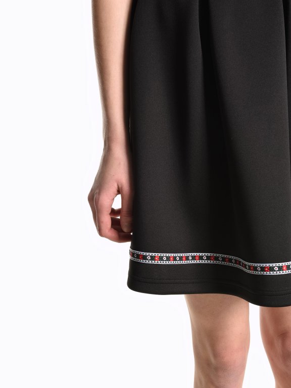 Skater skirt with decorative tape
