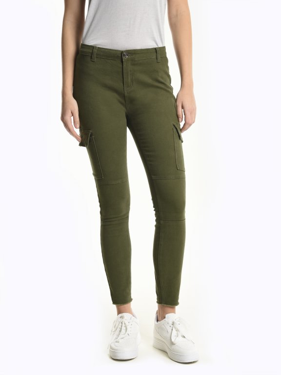 Skinny fit cargo trousers