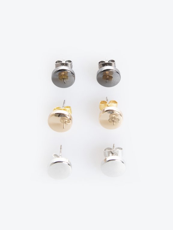 3-pairs earrings set