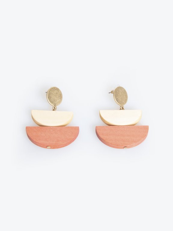 Wooden drop earrings