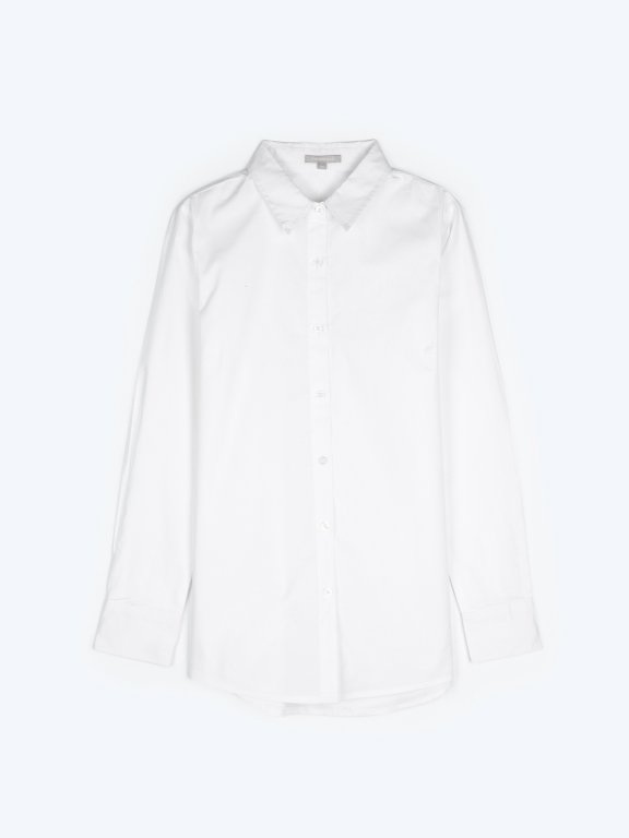 Basic stretch cotton blouse