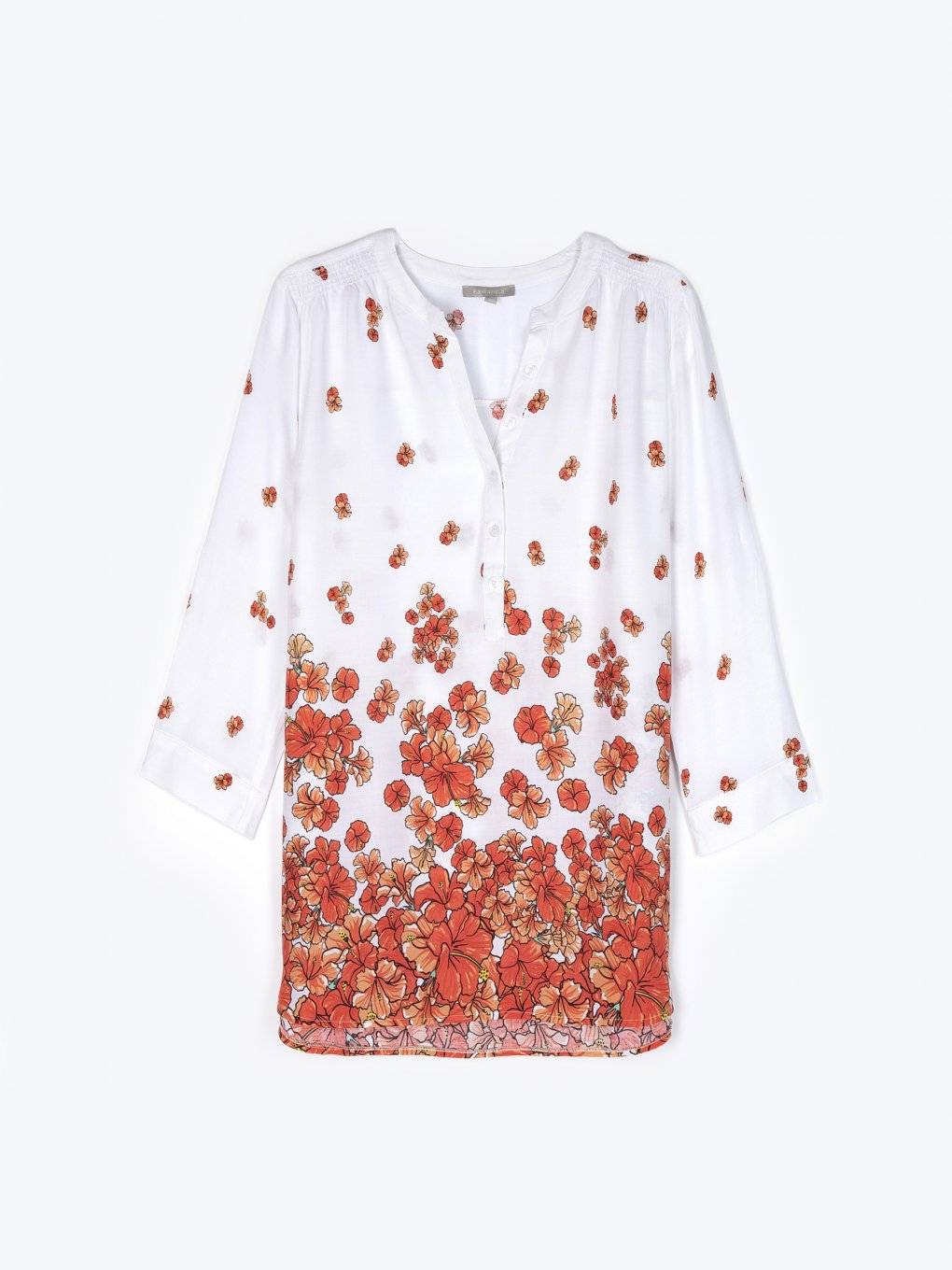 Bluză din vâscoză cu imprimeu floral