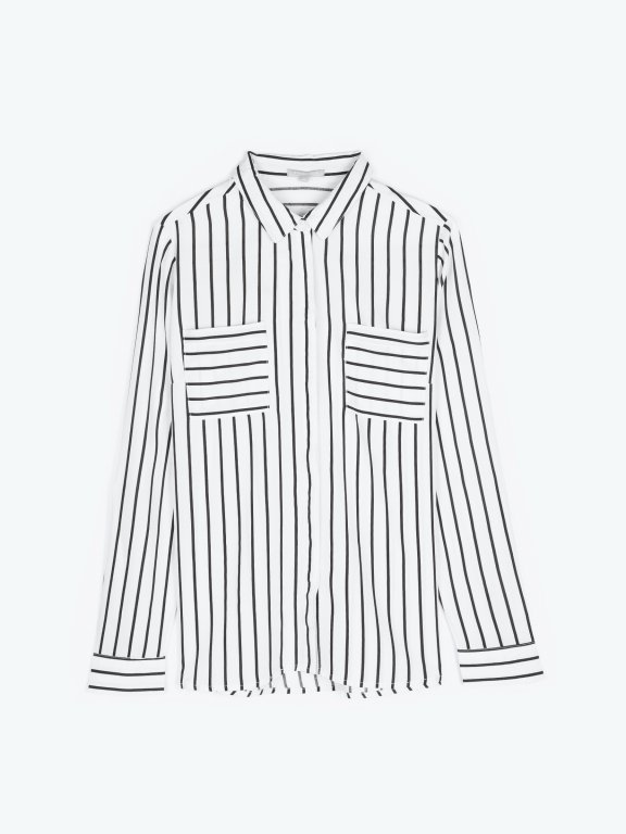 Striped viscose shirt