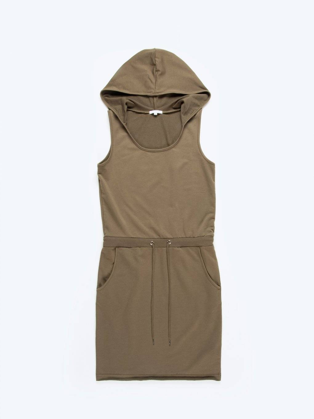 Plain dress with hood