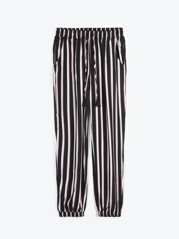 Striped harem trousers