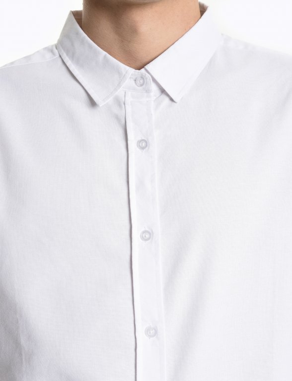 Basic bawełniana koszula oksfordzka slim fit