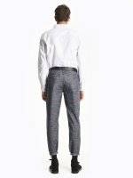 Straight fit cotton trousers
