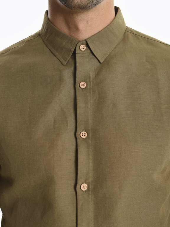 Linen blend shirt