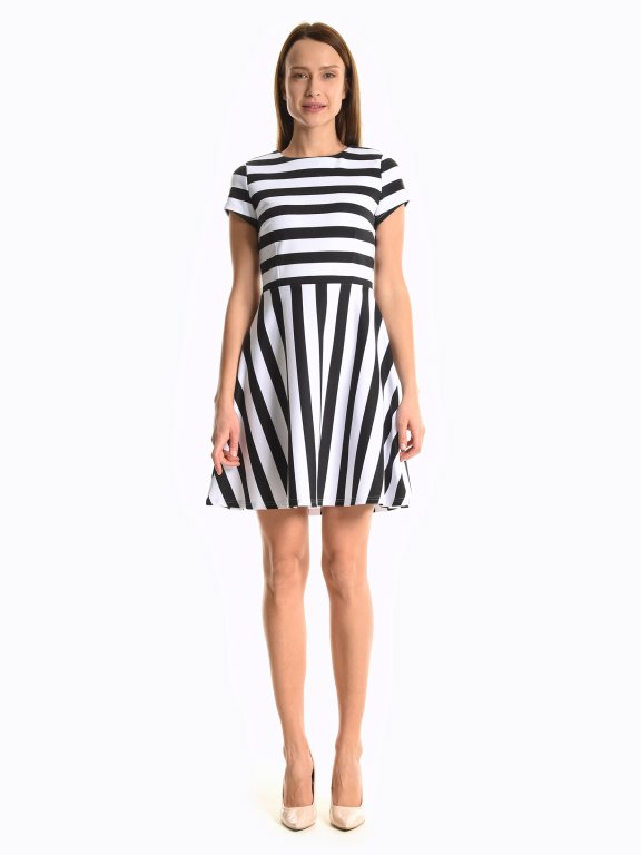 Striped a-line dress