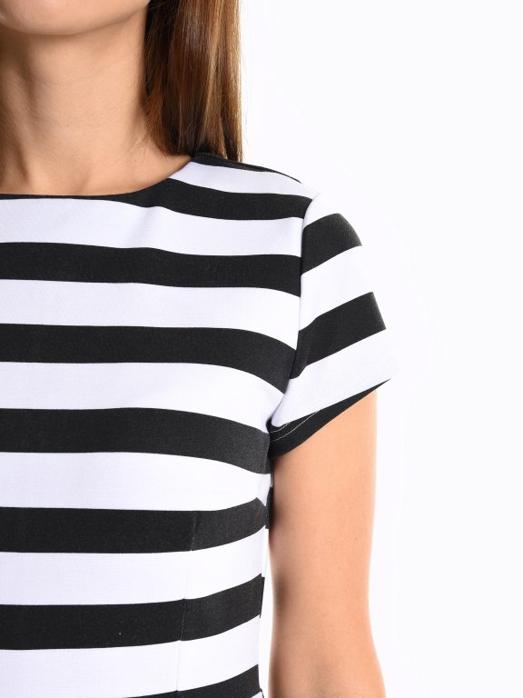 Striped a-line dress