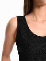 Tank top with crochet detail