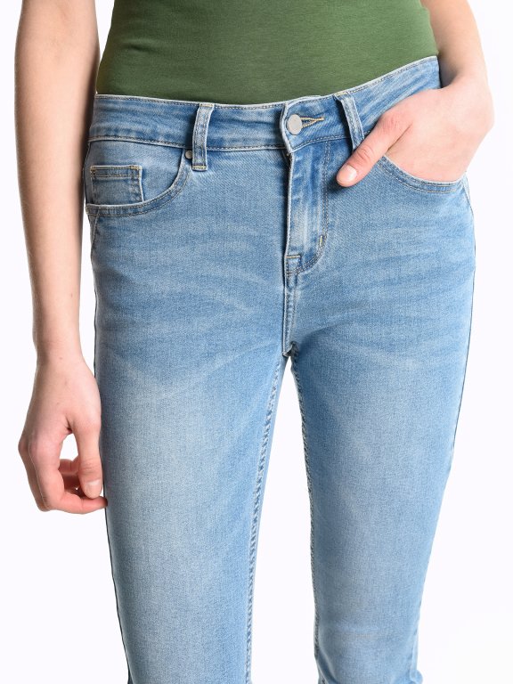 Skinny jeans with decorative tape