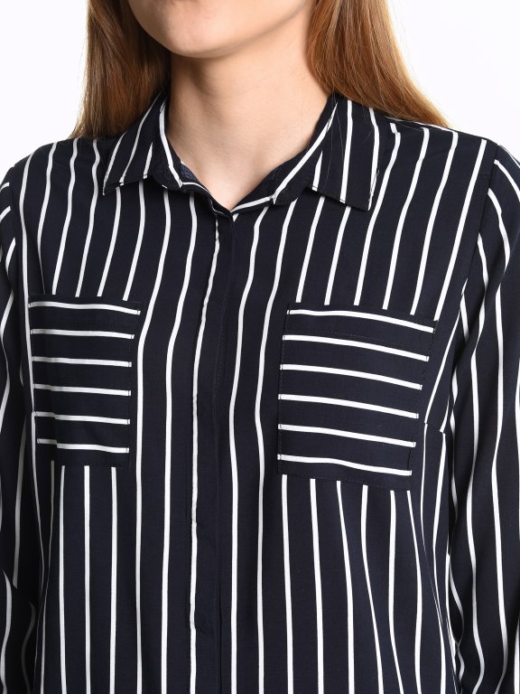 Striped viscose shirt