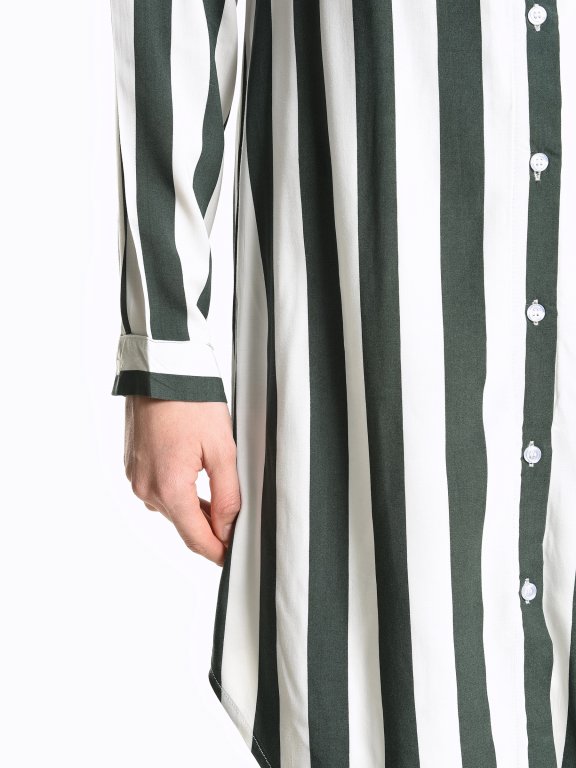 Longline striped shirt