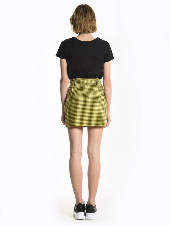 Plaid bodycon skirt