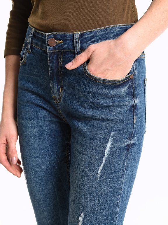 Džínsy skinny s neopracovaným spodným lemom