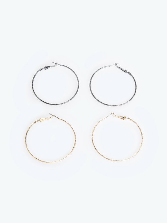 2-pack hoop earring set