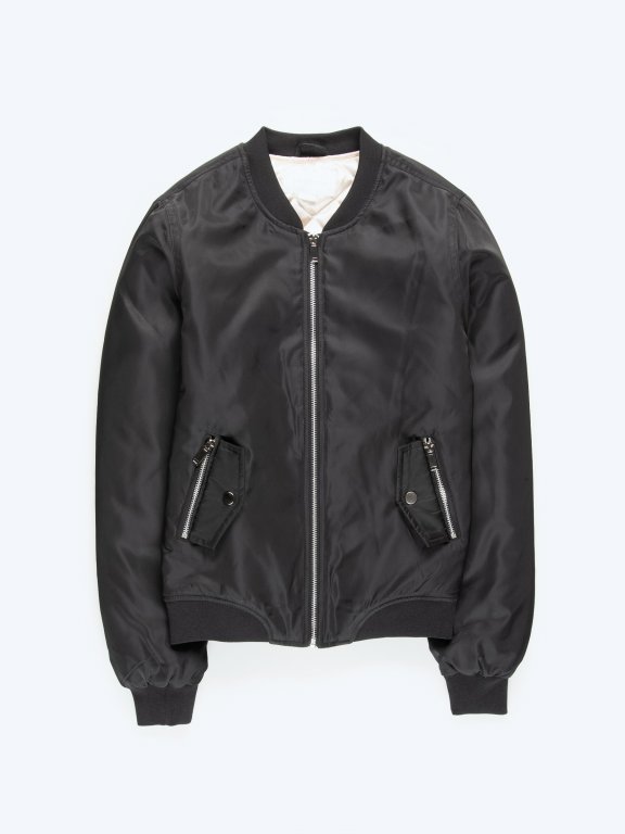 Light padded quilted bomber jacket