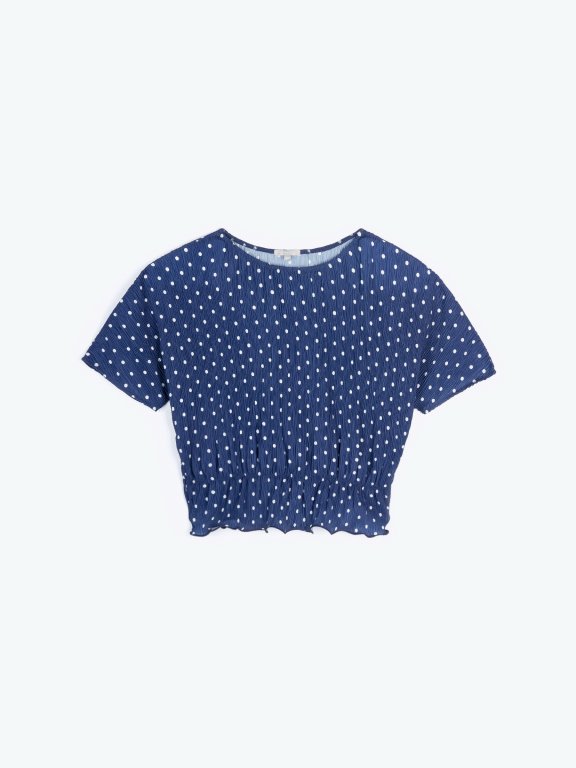 Cropped top with dots