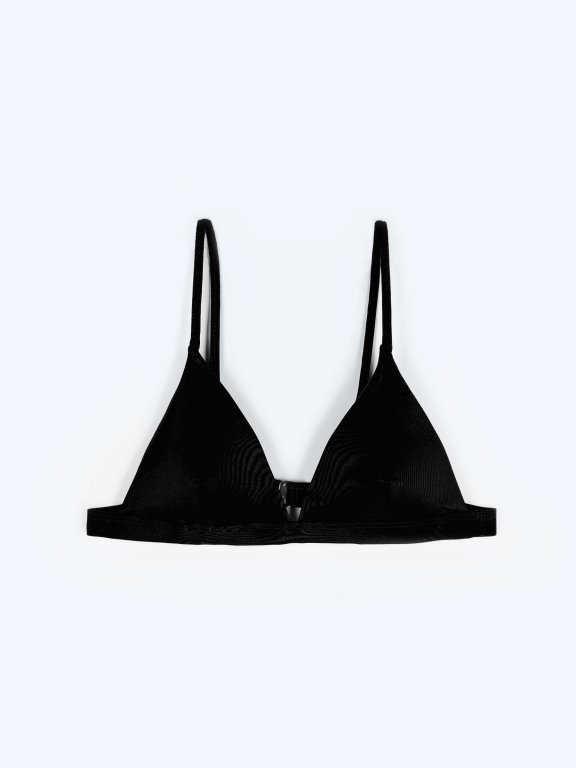 Seamless triangle bikini top