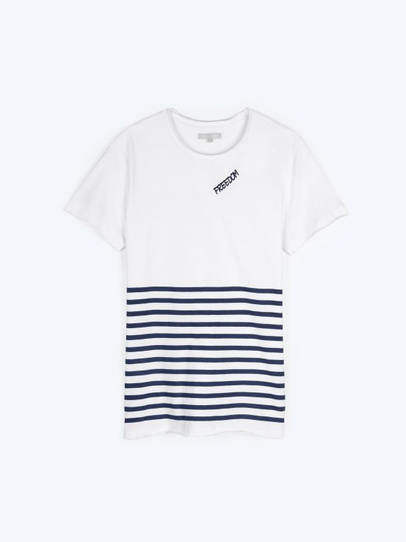 Printed t-shirt with stripes