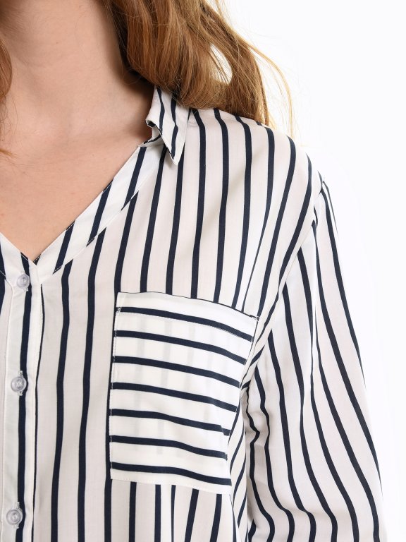 Oversized striped blouse