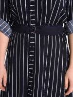 Striped shirt dress with belt