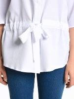 Loose fit belted blouse