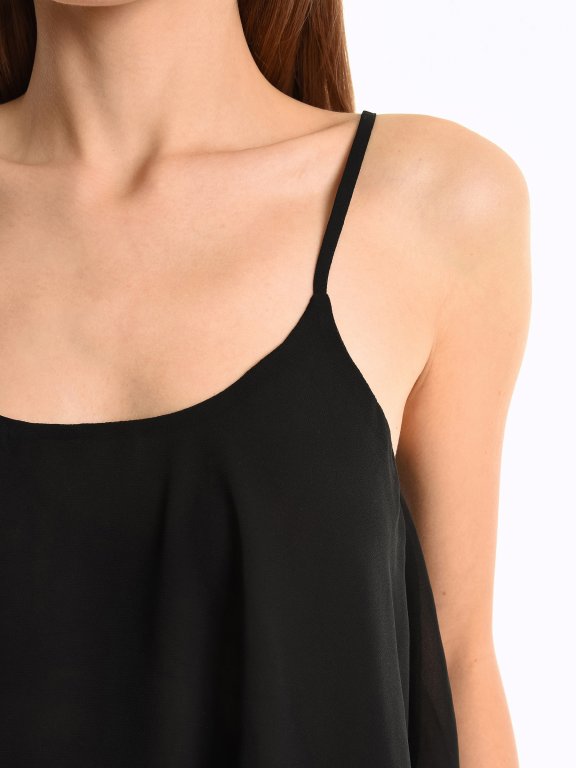 Layered top with strappy back
