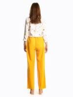 Wide leg high waisted trousers