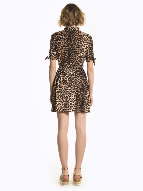 Košilové šaty s leopardím potiskem