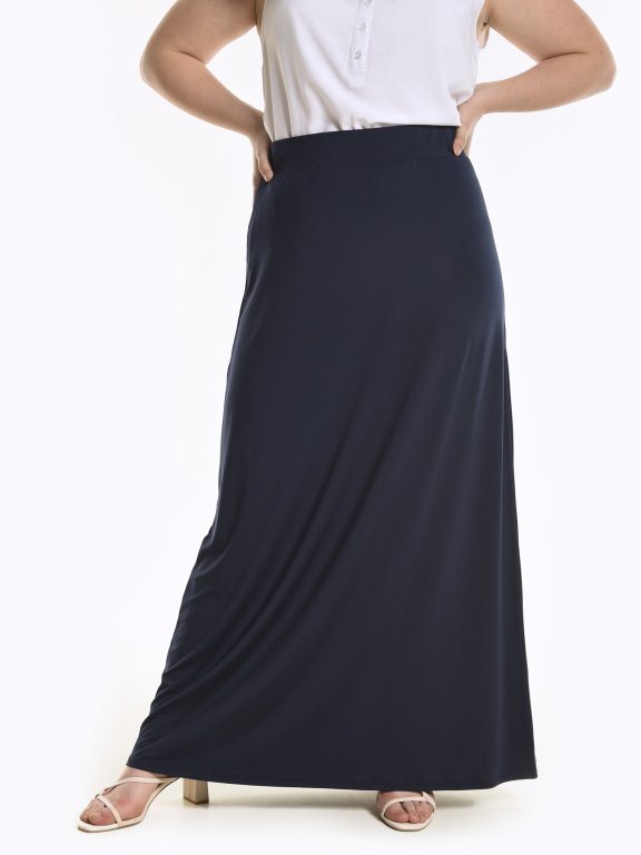 Jednofarebná dlhá sukňa