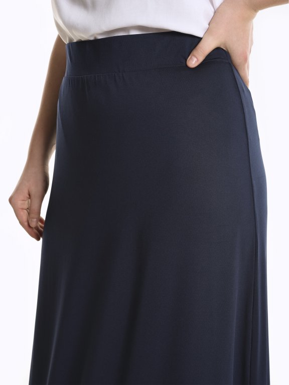 Jednofarebná dlhá sukňa