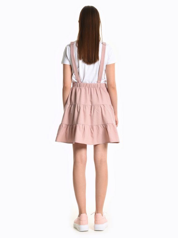 A-line dungaree skirt