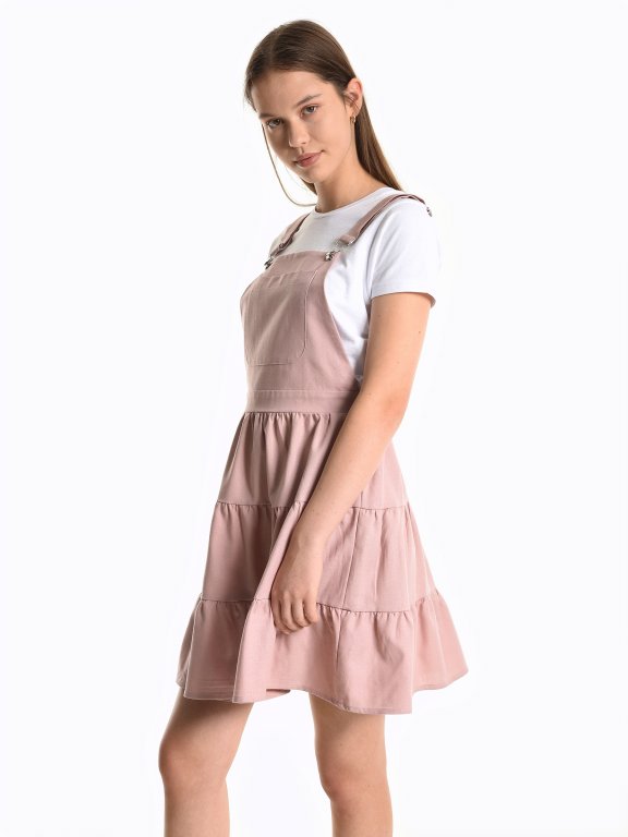 A-line dungaree skirt