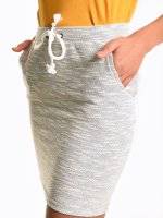Melanżowa spódnica mini z kieszeniami