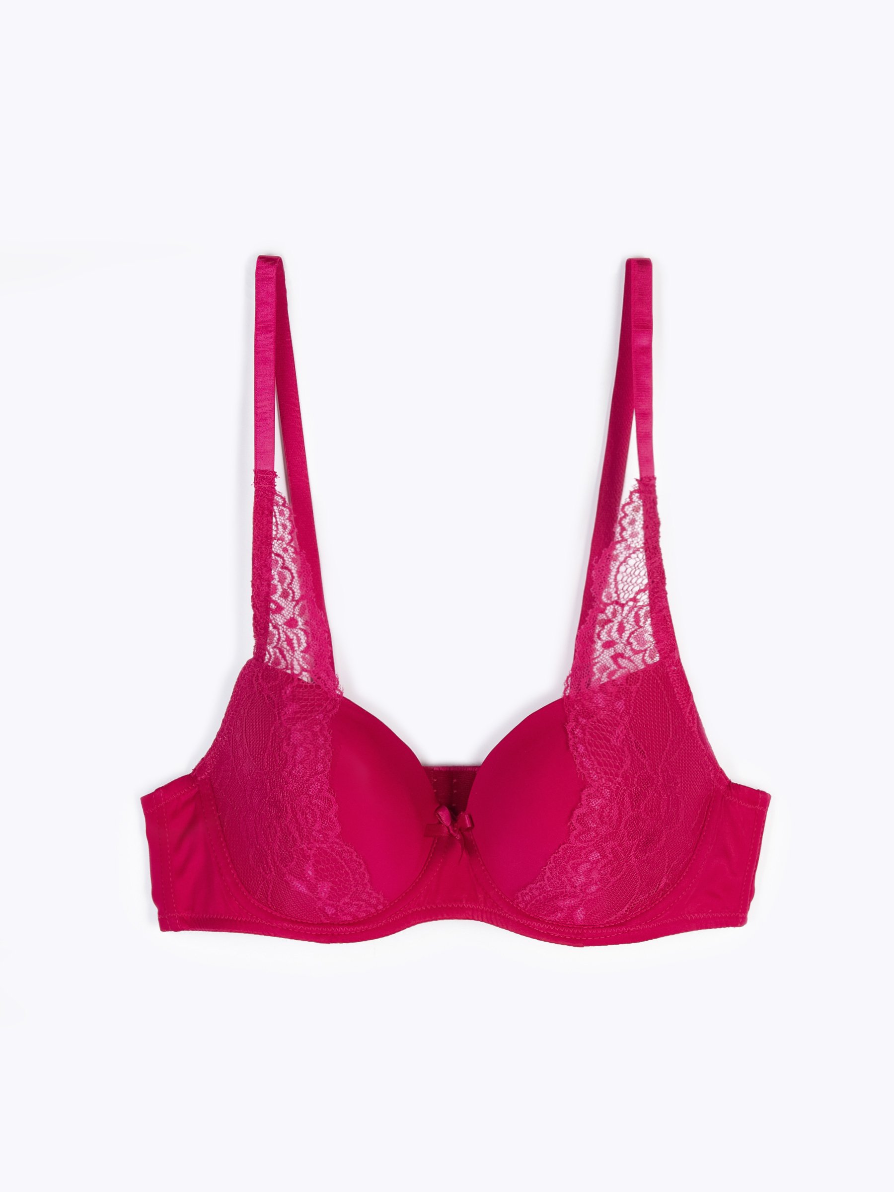erosion ~ side necessity Padded bra with lace | GATE