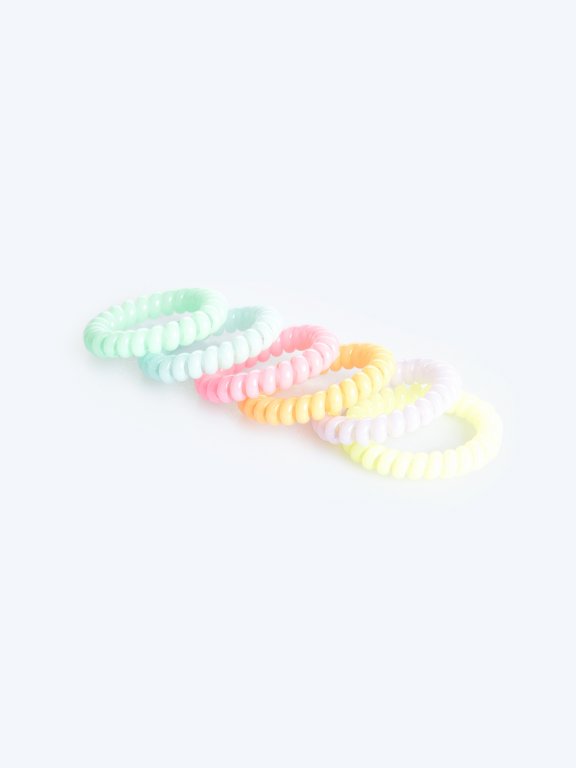 6-pack of colourful rubber bands