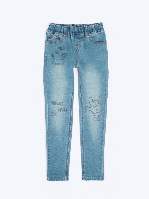 Comfy jeans with prints