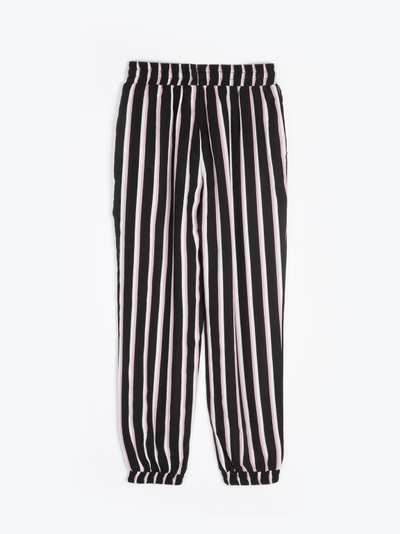 Striped harem trousers