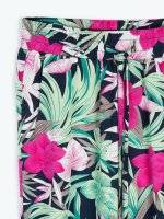 Harémové kalhoty s květinovým potiskem