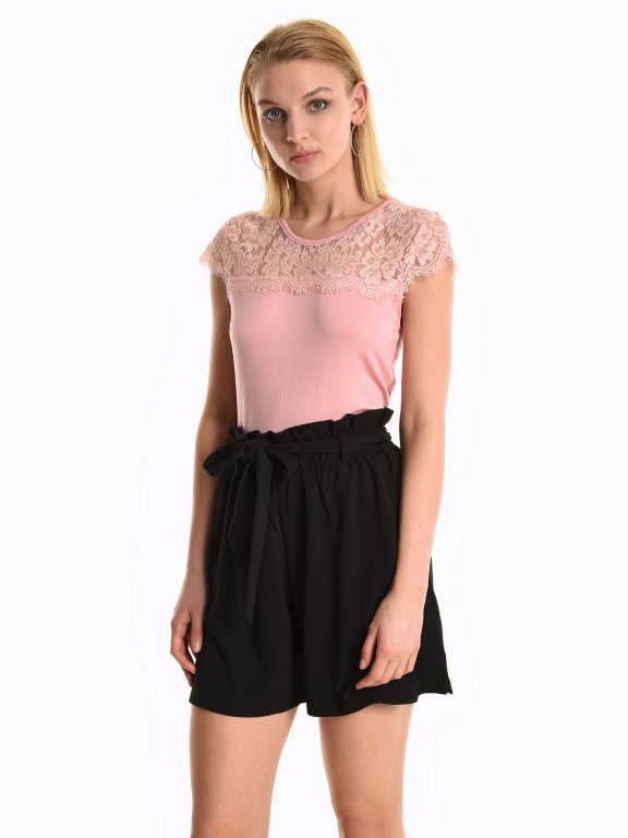 Top with lace
