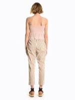 Striped papebag trousers