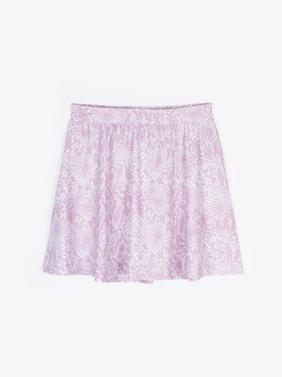 Animal print mini skirt