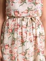 Floral jumpsuit with skirt